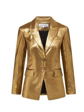 Veronica Beard Gold Metallic Blazer NWT SZ 0